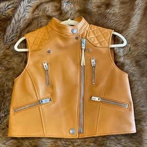 NEW $995 COACH Italy Leather Vest XS